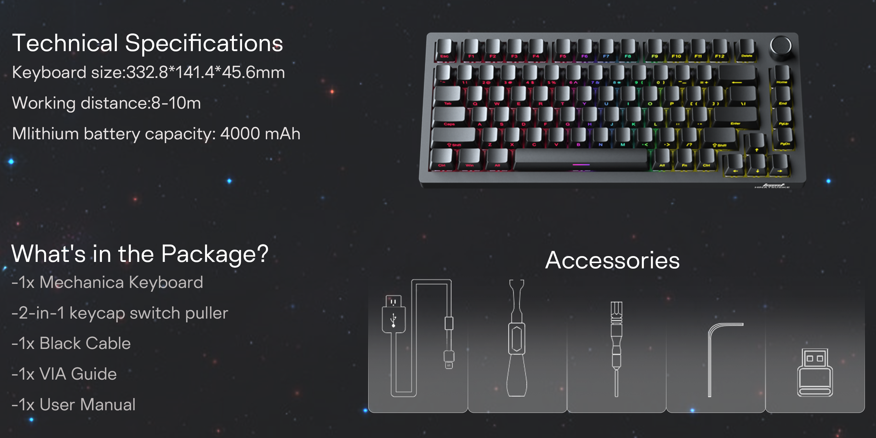 HINATSUSIKE H83 Pro Gaming Mechanical Keyboard