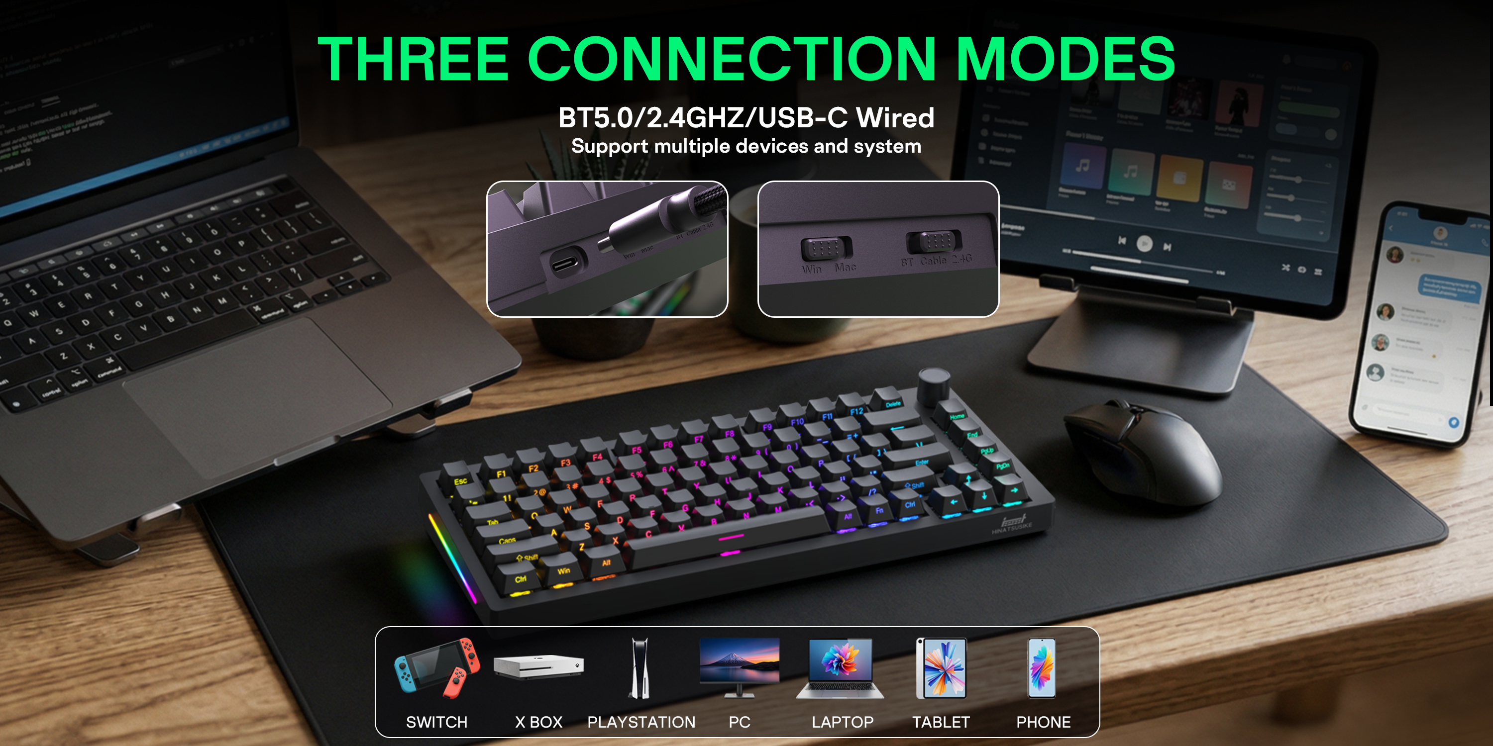 HINATSUSIKE H83 Pro Gaming Mechanical Keyboard